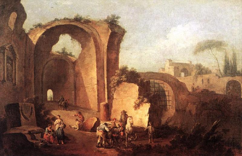 ZAIS, Giuseppe Landscape with Ruins and Archway china oil painting image